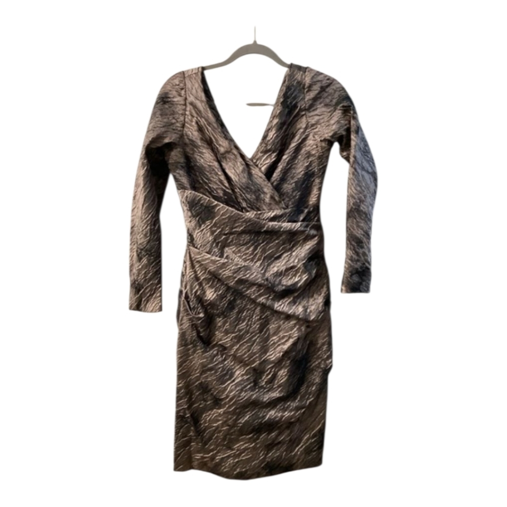 Siri Elegant Brown Long‎ Sleeve Dress